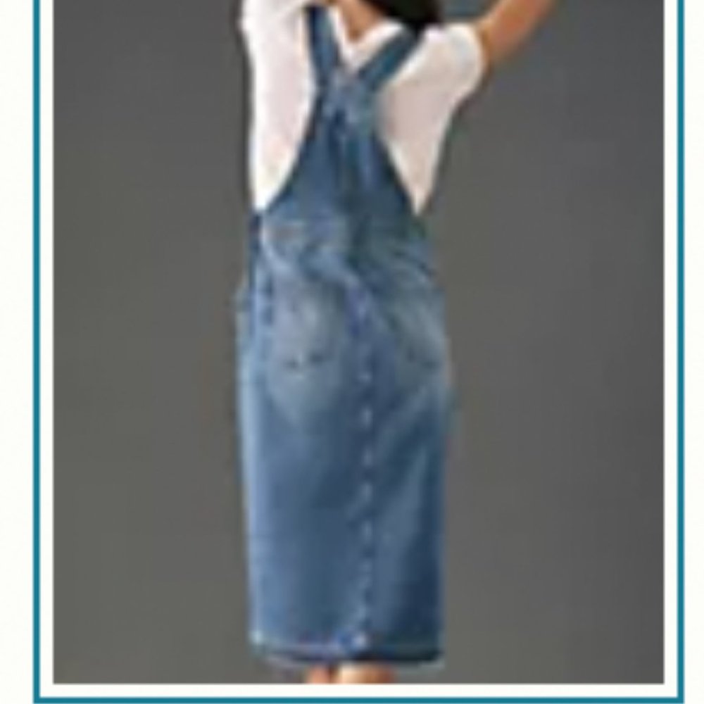Anthro Denim Overall Dress